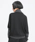 Contrast Panel Zip Collar Pullover